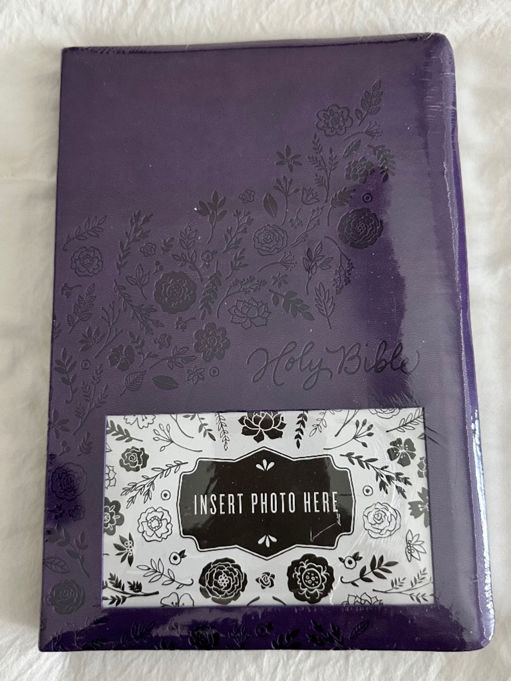 NIV Personal Photo Embossed Bible- Dark Purple **New in sealed package**